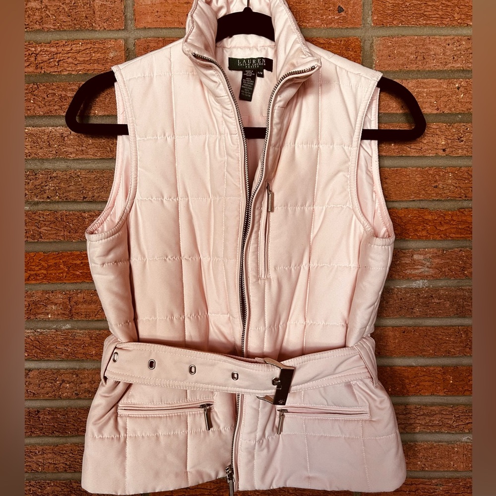 🩷 Ralph Lauren Light Pink Quilted Vest